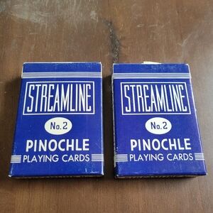 Pair of Streamline No. 2 Pinochle Playing Cards
